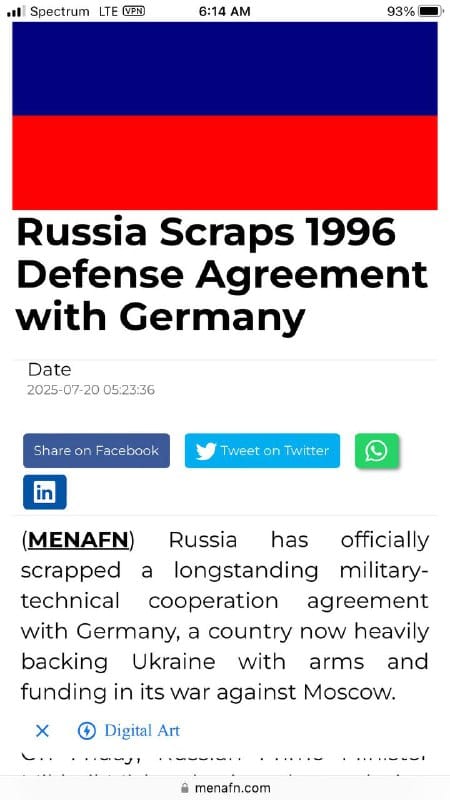 Russia Scraps Military Agreement with Germany.