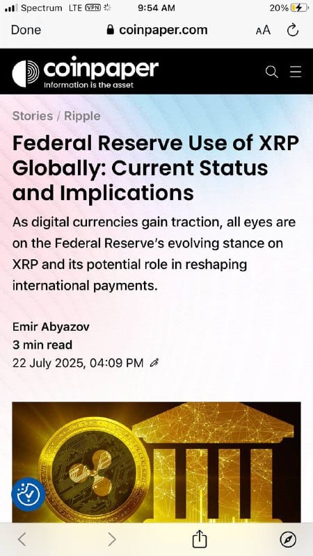 ⭐️ Federal Reserve using XRP.