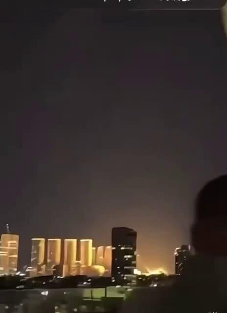 BREAKING: Iranian missiles make a direct hit on Tel Aviv, Israel.