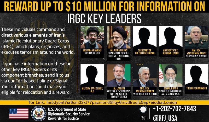 BREAKING: The U.S. government is now offering a $10 million reward for information…