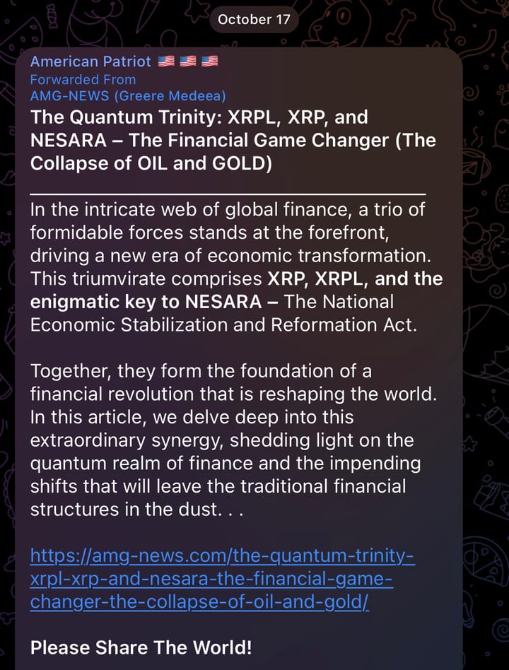 The Quantum Trinity: XRPL, XRP, and NESARA